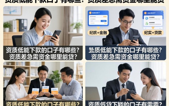 资质低能下款的口子有哪些？资质差急需资金哪里能贷？
