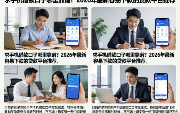 求手机借款口子哪里靠谱？2026年最新容易下款的贷款平台推荐