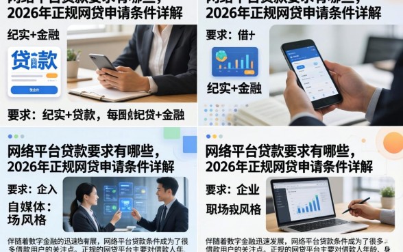 网络平台贷款要求有哪些，2026年正规网贷申请条件详解