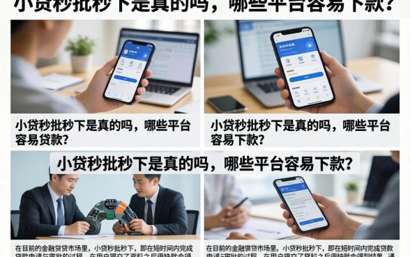 小贷秒批秒下是真的吗,哪些平台容易下款?