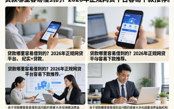 贷款哪里容易借到的?2026年正规网贷平台容易下款推荐