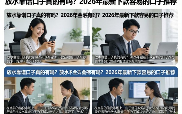 放水靠谱口子真的有吗？2026年最新下款容易的口子推荐