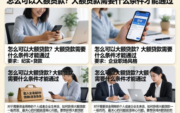 怎么可以大额贷款？大额贷款需要什么条件才能通过