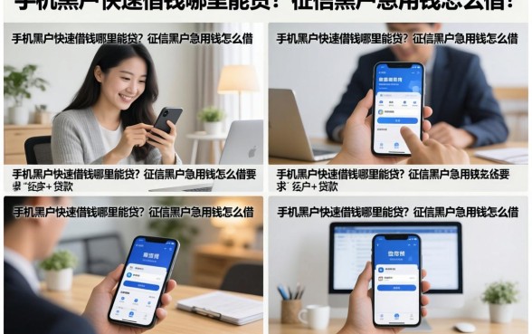 手机黑户快速借钱哪里能贷？征信黑户急用钱怎么借？