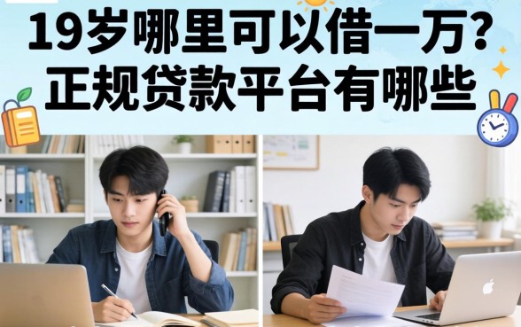19岁哪里可以借一万？正规贷款平台有哪些