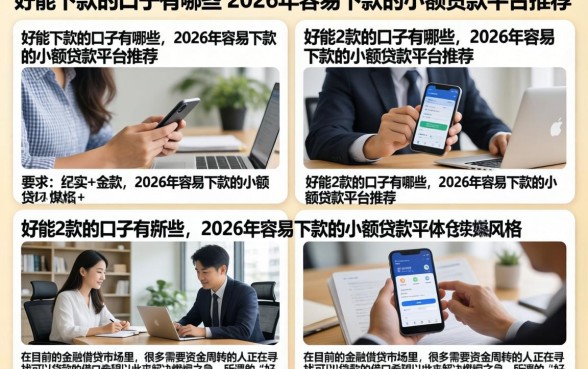 好能下款的口子有哪些，2026年容易下款的小额贷款平台推荐
