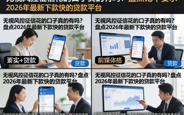 无视风控征信花的口子真的有吗？盘点2026年最新下款快的贷款平台