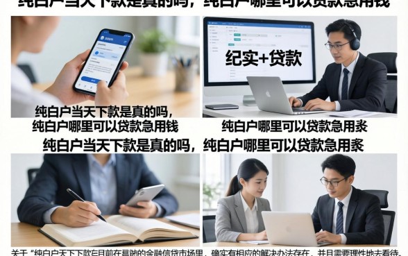 纯白户当天下款是真的吗,纯白户哪里可以贷款急用钱