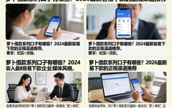 萝卜借款系列口子有哪些？2026最新容易下款的正规渠道推荐