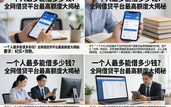 一个人最多能借多少钱？全网借贷平台最高额度大揭秘
