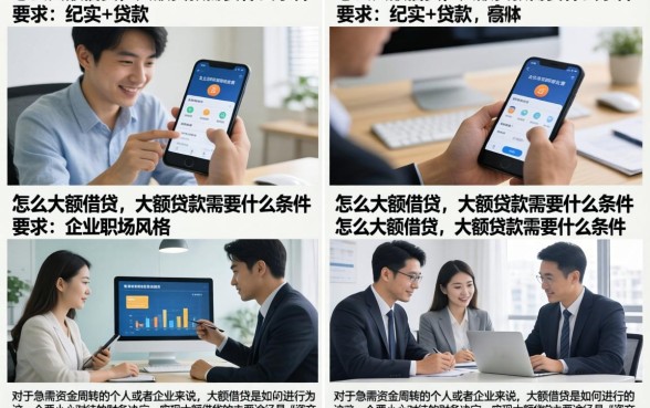 怎么大额借贷,大额贷款需要什么条件