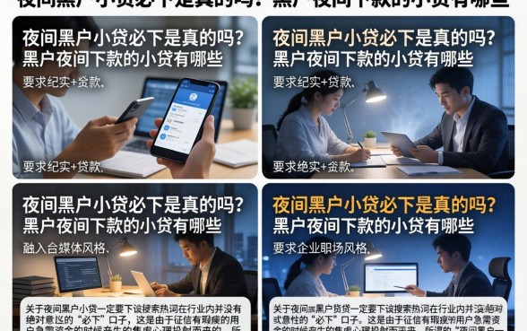 夜间黑户小贷必下是真的吗？黑户夜间下款的小贷有哪些
