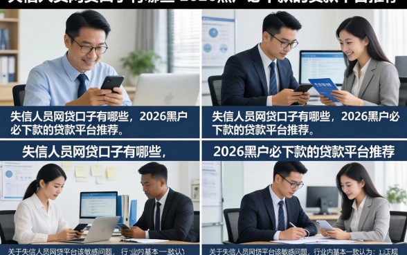 失信人员网贷口子有哪些，2026黑户必下款的贷款平台推荐