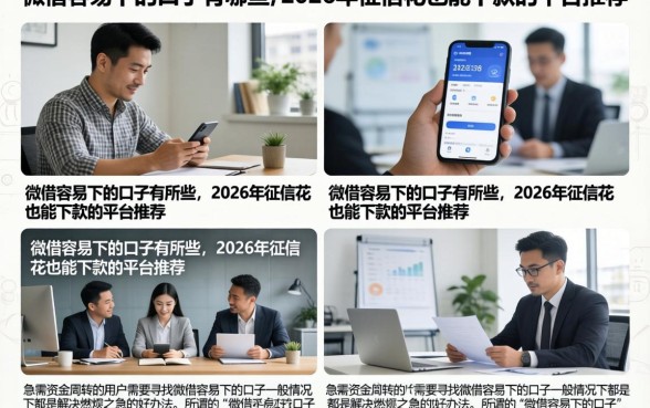 微借容易下的口子有哪些，2026年征信花也能下款的平台推荐