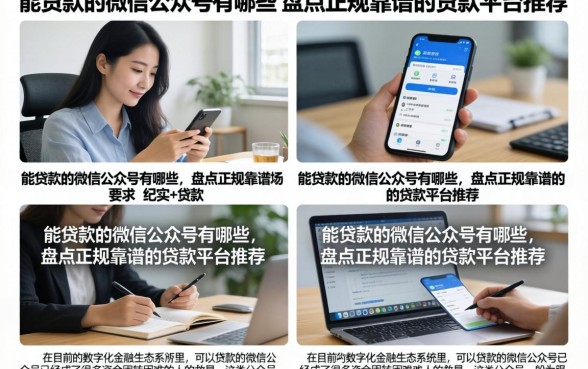 能贷款的微信公众号有哪些,盘点正规靠谱的贷款平台推荐