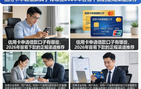 信用卡申请借款口子有哪些,2026年容易下款的正规渠道推荐