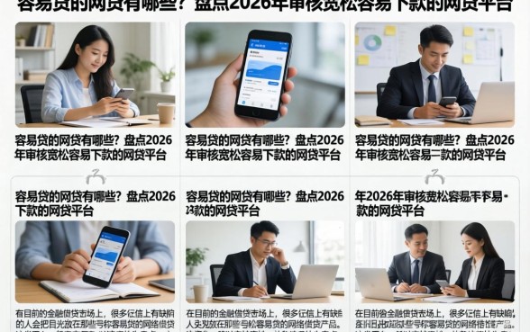 容易贷的网贷有哪些?盘点2026年审核宽松容易下款的网贷平台