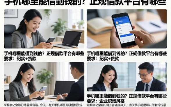 手机哪里能借到钱的？正规借款平台有哪些
