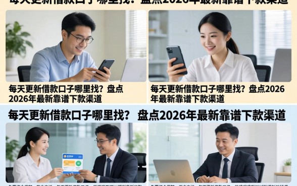 每天更新借款口子哪里找？盘点2026年最新靠谱下款渠道