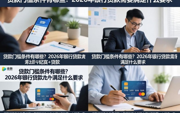 贷款门槛条件有哪些?2026年银行贷款需要满足什么要求