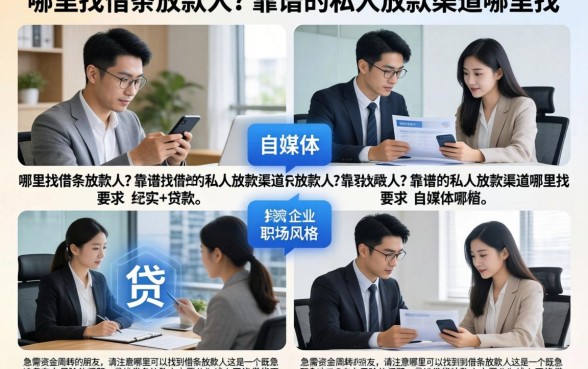 哪里找借条放款人？靠谱的私人放款渠道哪里找