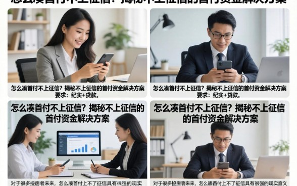 怎么凑首付不上征信?揭秘不上征信的首付资金解决方案