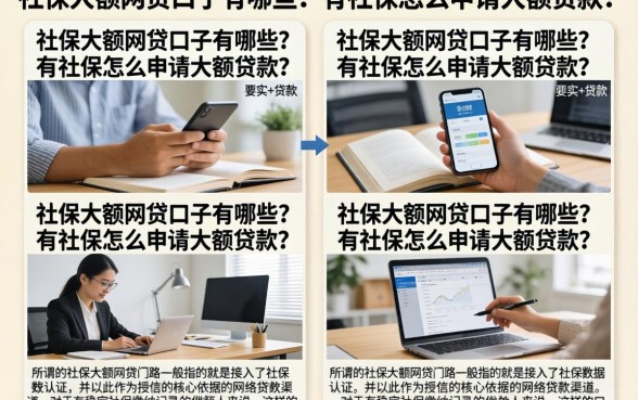 社保大额网贷口子有哪些?有社保怎么申请大额贷款?