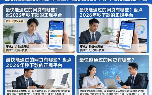 最快能通过的网贷有哪些？盘点2026年秒下款的正规平台