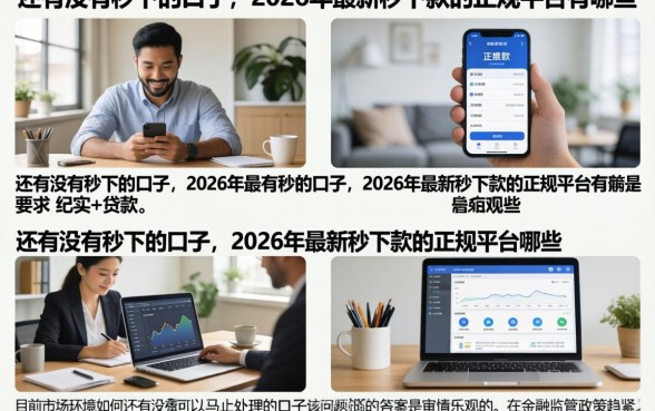 还有没有秒下的口子,2026年最新秒下款的正规平台有哪些