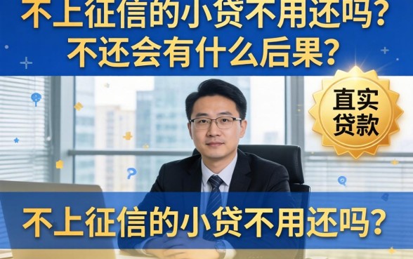 不上征信的小贷不用还吗？不还会有什么后果？