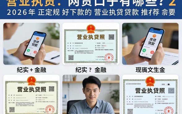 营业执照网贷口子有哪些?2026年正规好下款的营业执照贷款推荐