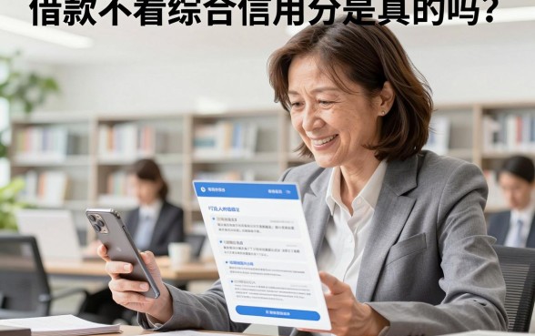 借款不看综合信用分是真的吗？哪里可以借到钱？