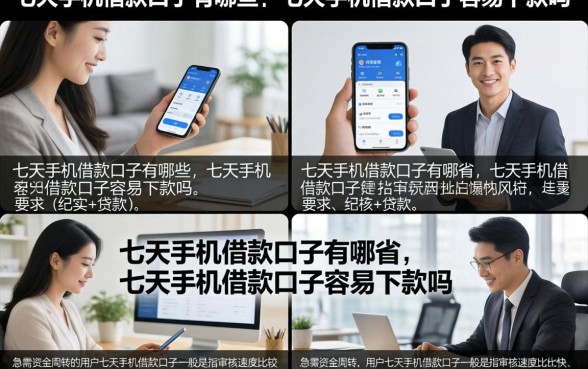 七天手机借款口子有哪些,七天手机借款口子容易下款吗