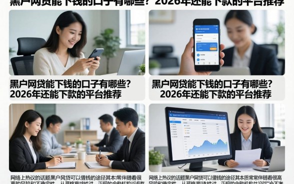 黑户网贷能下钱的口子有哪些？2026年还能下款的平台推荐