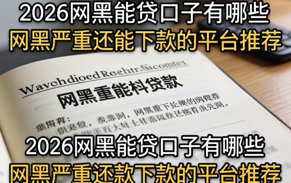 2026网黑能贷的口子有哪些，网黑严重还能下款的平台推荐