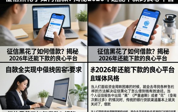 征信黑花了如何借款?揭秘2026年还能下款的良心平台