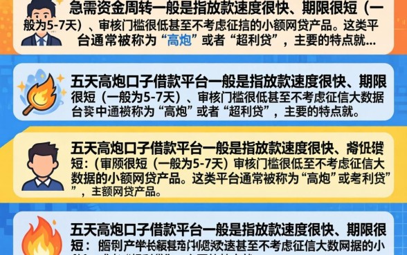 五天高炮口子借款平台有哪些，五天高炮口子借款平台安全吗