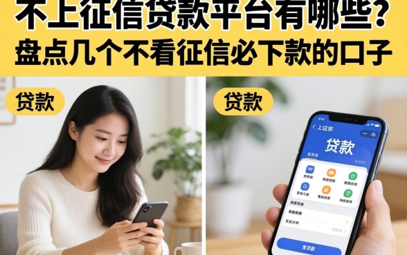 不上征信贷款平台有哪些？盘点几个不看征信必下款的口子