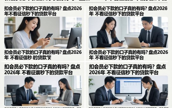 扣会员必下款的口子真的有吗？盘点2026年不看征信秒下的贷款平台