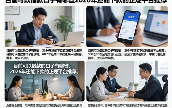 目前可以借款的口子有哪些,2026年还能下款的正规平台推荐
