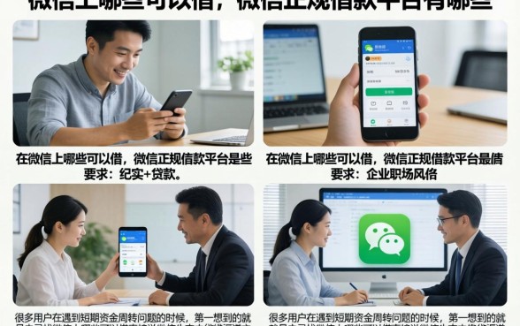 在微信上哪些可以借，微信正规借款平台有哪些