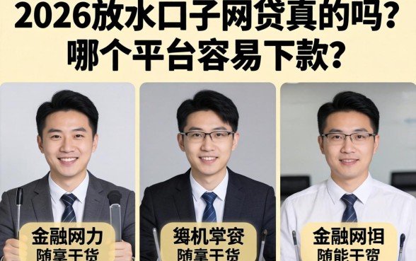 2026放水口子网贷真的吗？哪个平台容易下款？