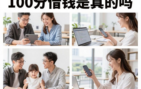 100分借钱是真的吗，100分借钱靠谱吗容易下款吗
