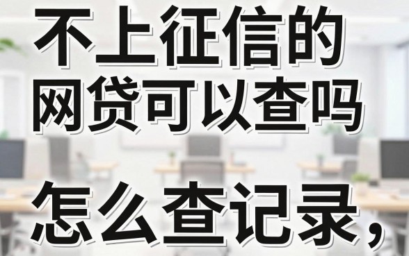不上征信的网贷可以查吗，不上征信的网贷怎么查记录