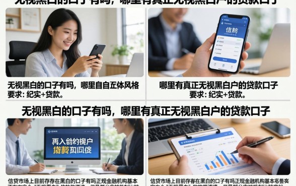 无视黑白的口子有吗，哪里有真正无视黑白户的贷款口子