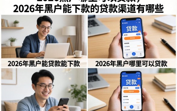 2026黑户哪里可以贷款，2026年黑户能下款的贷款渠道有哪些