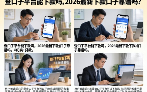 查口子平台能下款吗,2026最新下款口子靠谱吗?