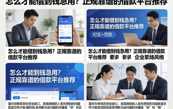 怎么才能借到钱急用？正规靠谱的借款平台推荐