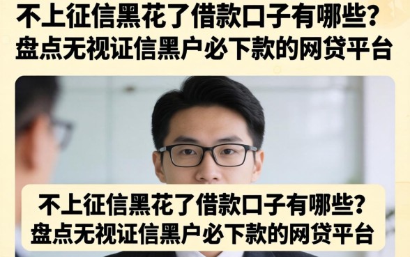 不上征信黑花了借款口子有哪些？盘点无视征信黑户必下款的网贷平台