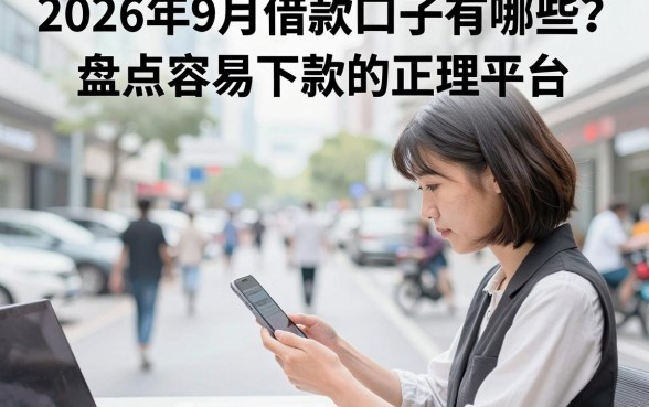 2026年9月借款口子有哪些?盘点容易下款的正规平台